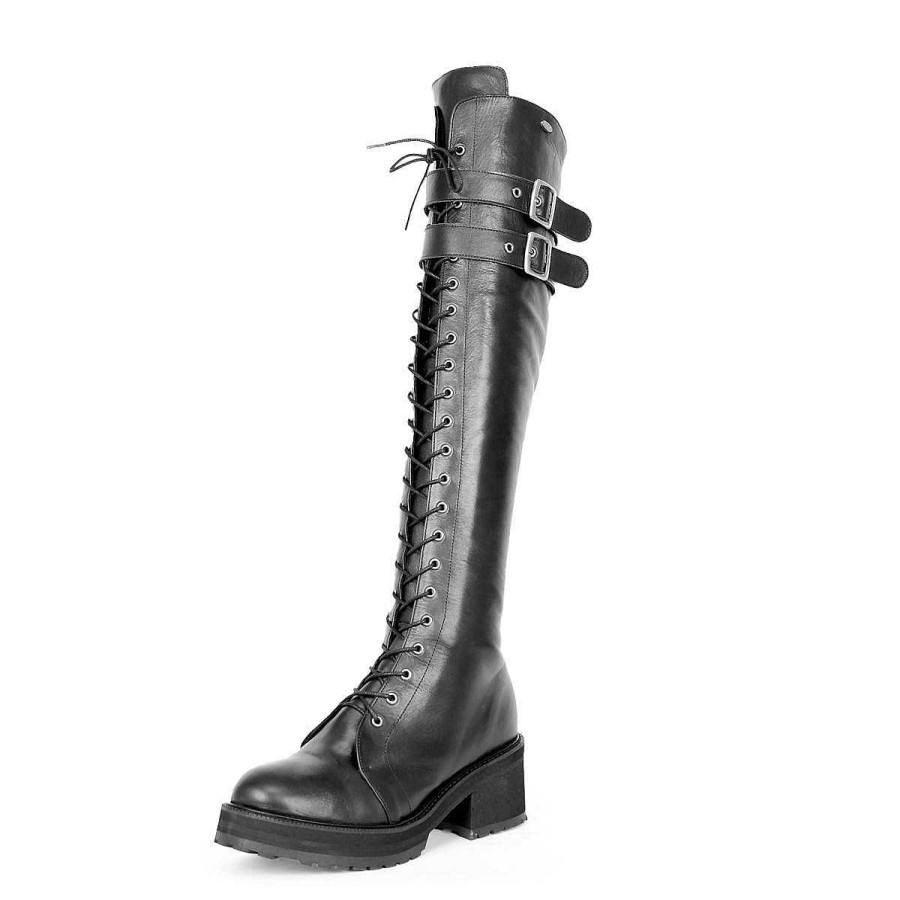 Everyday Darlings | Fernando Berlin Boots Combat/Gothic Style Knee-High Standard Size