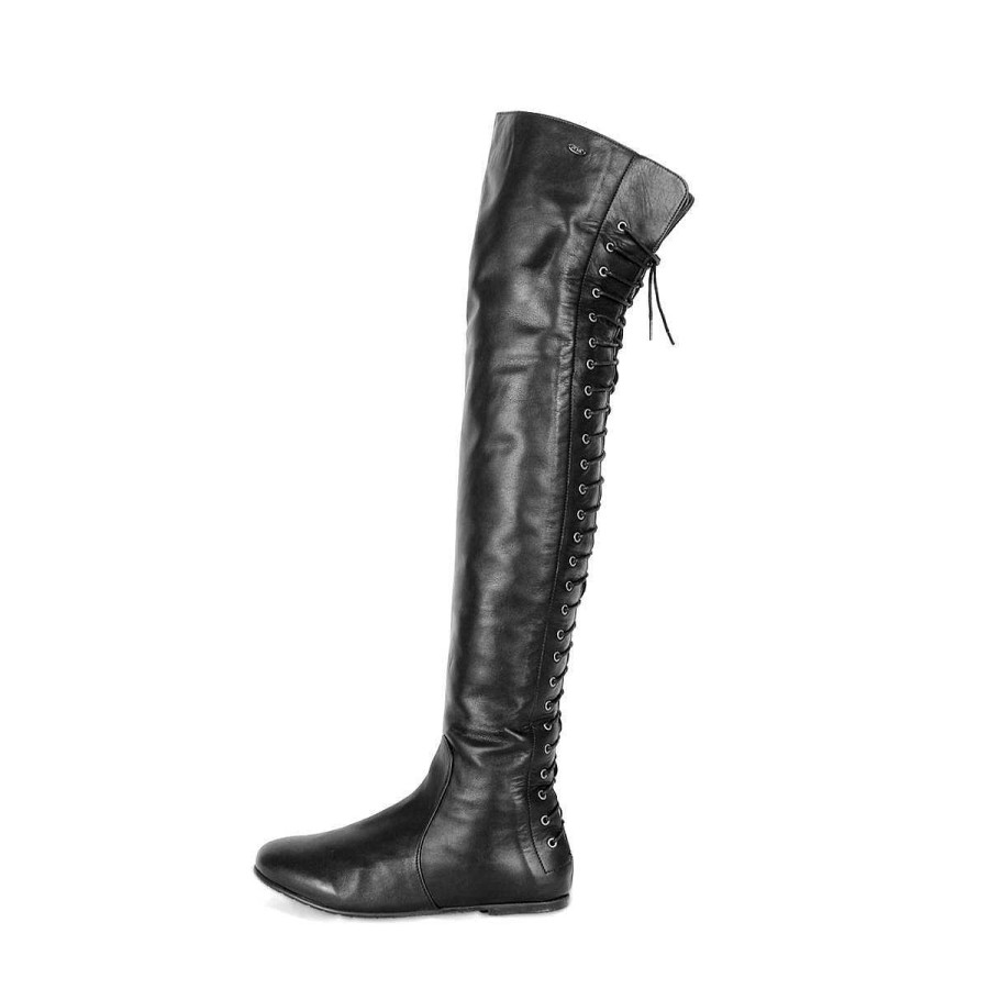 Everyday Darlings | Fernando Berlin Super Flat Over-The-Knee Boots With Lacing Standard Size