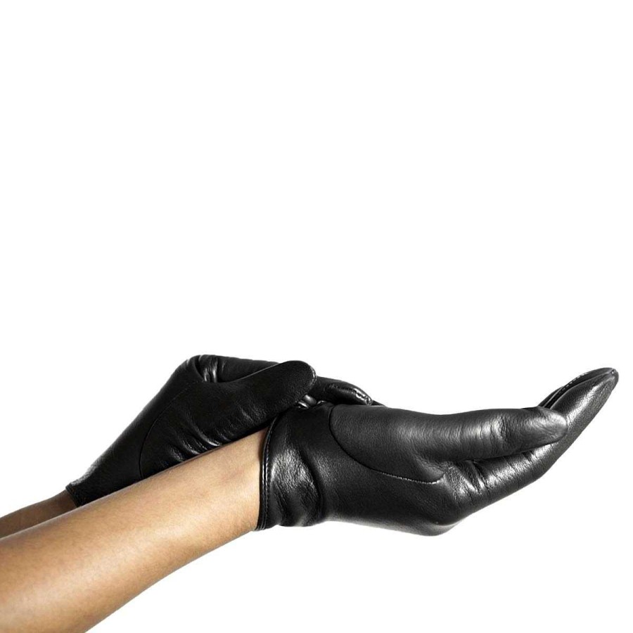 Gloves Standard Sizes | Fernando Berlin Short Leather Gloves With Button Standard Size