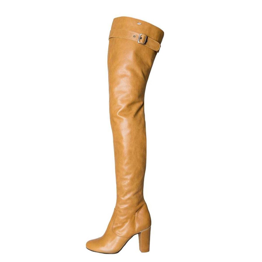 Boots Made-To-Measure | Fernando Berlin Boots Thigh High Block Heel Strap Made-To-Measure