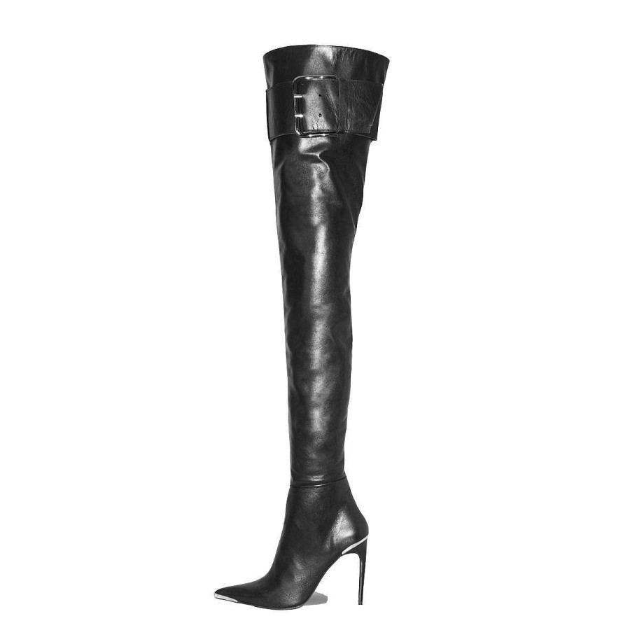 Dress To Impress | Fernando Berlin High Heel Boots Crotch High With Metal Toecap And Strap Made-To-Measure