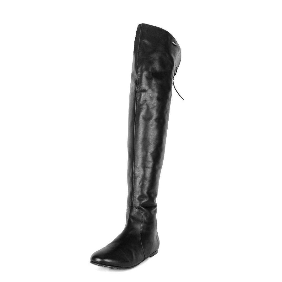 Boots Made-To-Measure | Fernando Berlin Super Flat Over-The-Knee Boots With Lacing Made-To-Measure