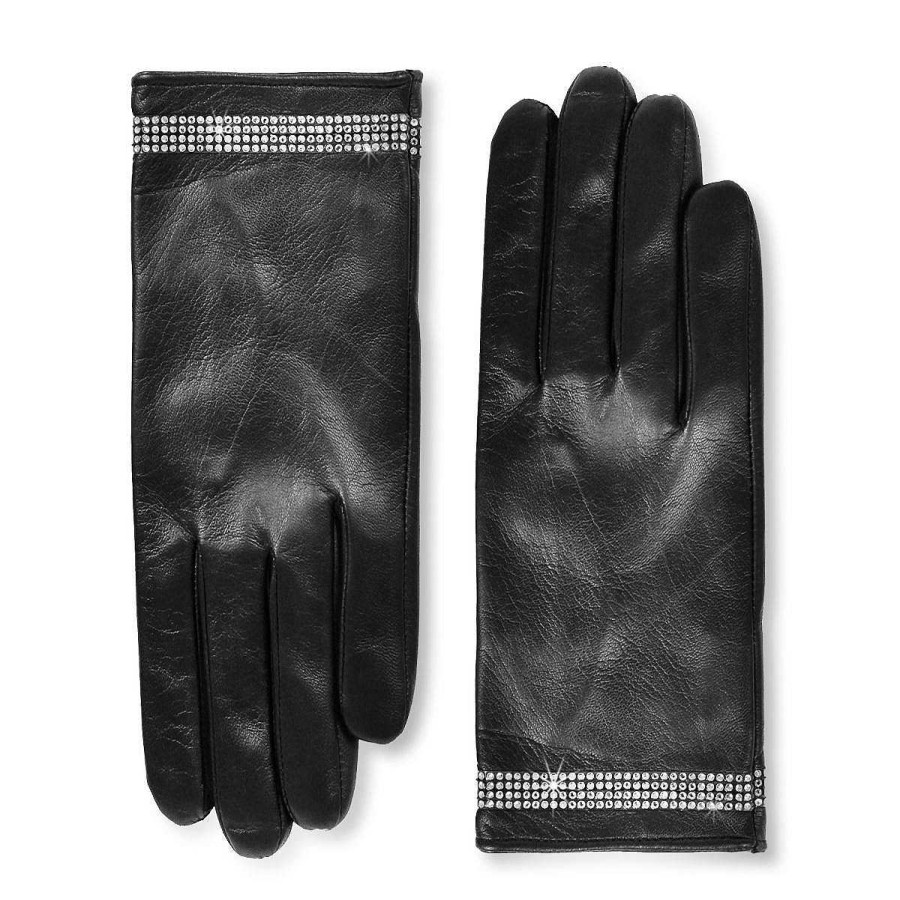 Gloves Standard Sizes | Fernando Berlin Short Leather Gloves With Swarovski® Crystals Standard Size