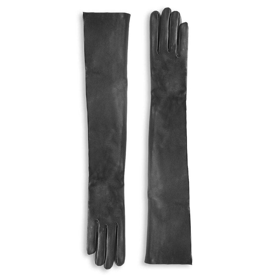 Gloves Standard Sizes | Fernando Berlin Long Leather Gloves With Elastic Standard Size