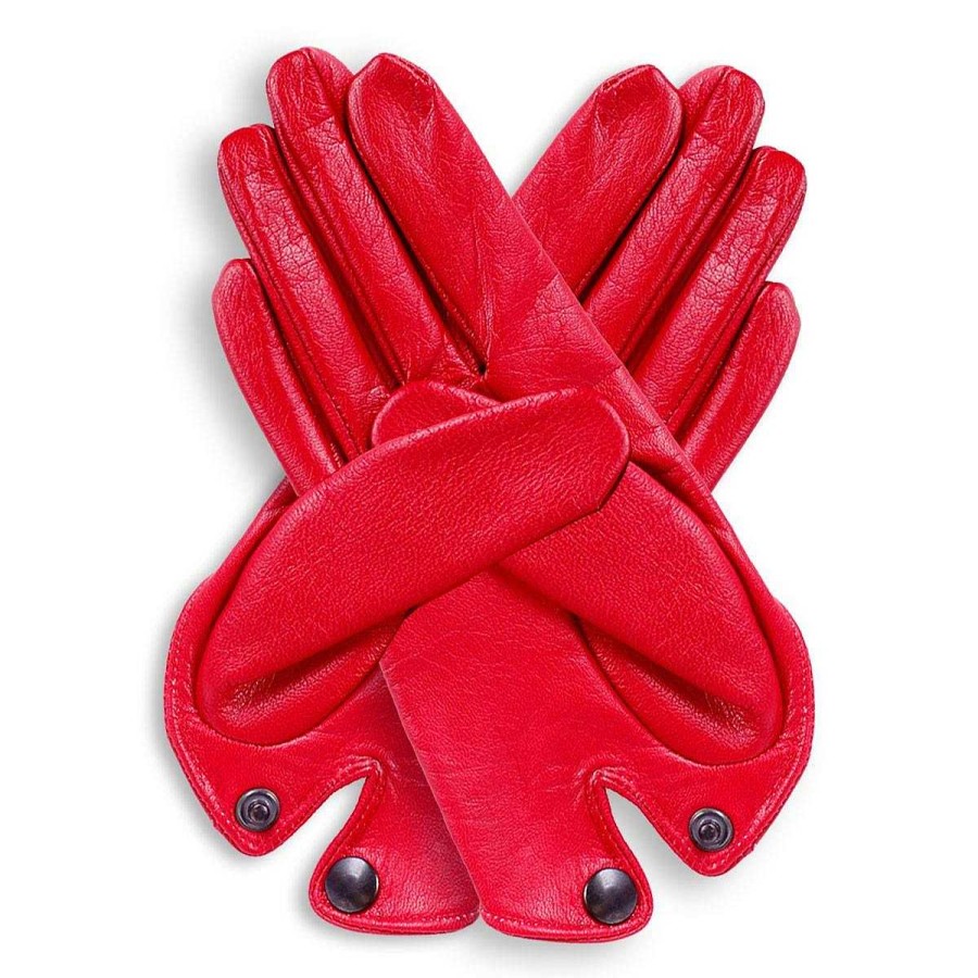 Gloves Standard Sizes | Fernando Berlin Half-Scoop Leather Gloves With Button Standard Size